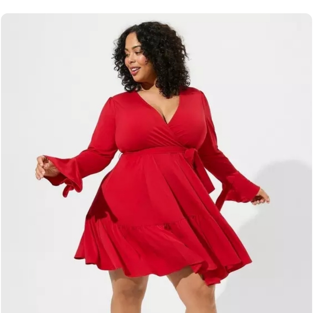 NWT TORRID 2X Mini Studio Knit Tiered Dress